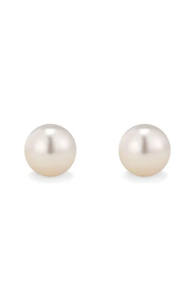 D.louise Mini Faux Pearl Stud Earrings In Gold