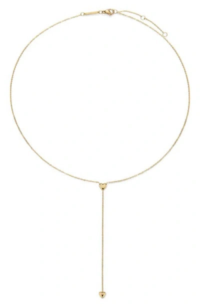 D.louise Mini Heart Y-necklace In Gold