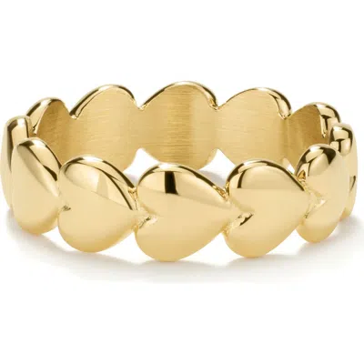 D.louise Mini Hearts Stacking Ring In Gold