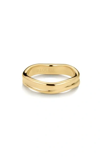 D.louise Molten Slim Ring In Gold