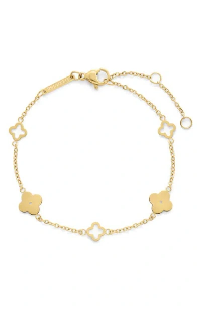 D.louise Multi Clover Bracelet In Gold