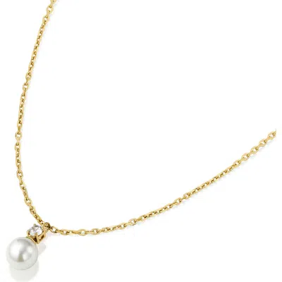 D.louise Pearl Pendant Necklace In Gold