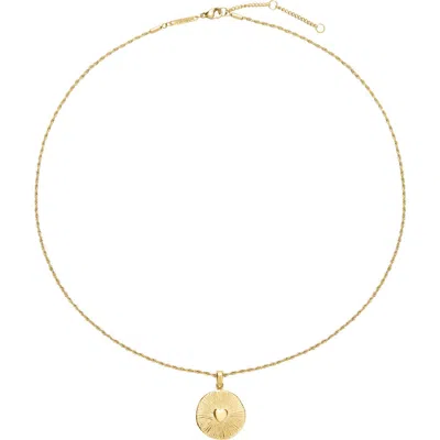 D.louise Talisman Heart Pendant Necklace In Gold