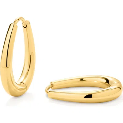 D.louise Tapered Oval Hoop Earrings In Gold