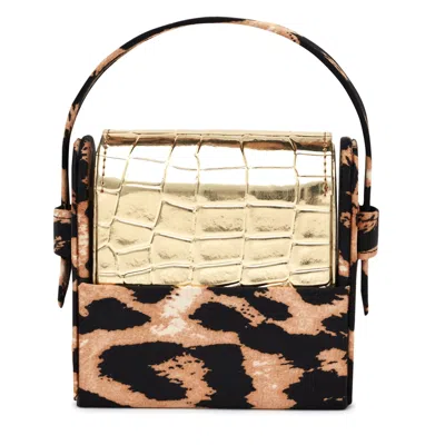 D’lueur Atelier Women's Black / Gold Nova Mini Gold Leopard In Black/gold