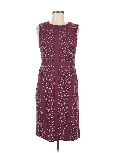 Pre-owned Dm Collection Casual Dress In Burgundy