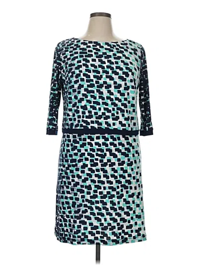 Pre-owned Dm Donna Morgan Casual Dress In Blue