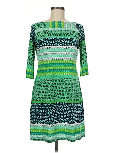 Pre-owned Dm Donna Morgan Casual Dress In Green