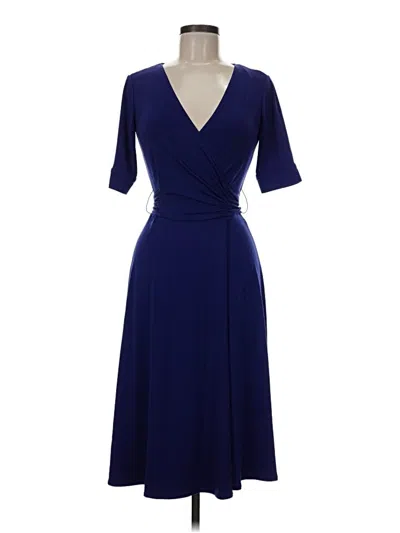 Pre-owned Dm Donna Morgan Cocktail Dress In Blue