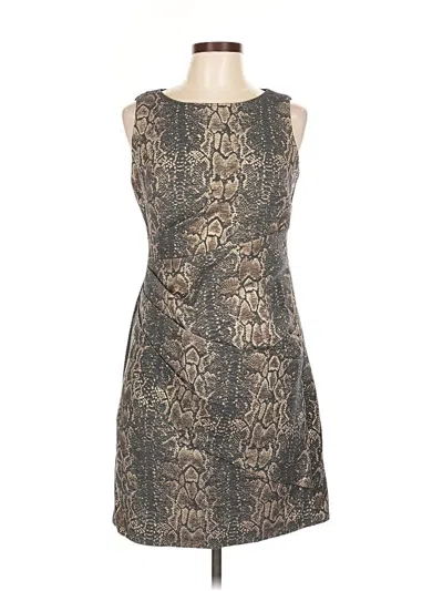 Pre-owned Dm Donna Morgan Cocktail Dress In Brown