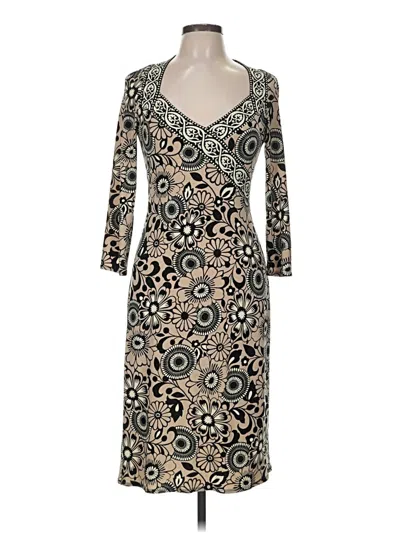 Pre-owned Dm Donna Morgan Cocktail Dress In Brown