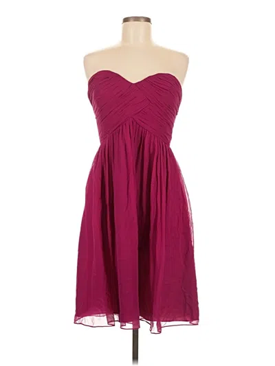 Pre-owned Dm Donna Morgan Cocktail Dress In Burgundy