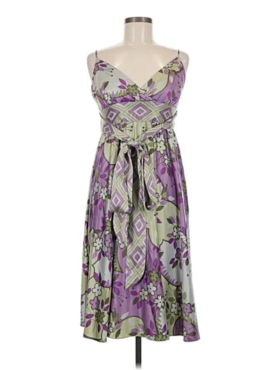 Pre-owned Dm Donna Morgan Cocktail Dress In Purple