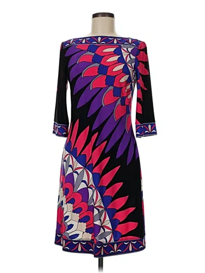 Pre-owned Dm Donna Morgan Cocktail Dress In Purple