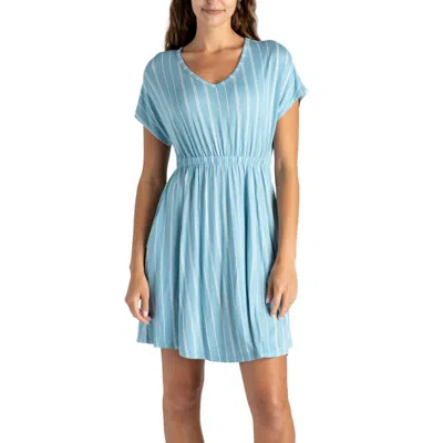 Dm Merchandising Boardwalk Mini Dress In Seaside In Blue