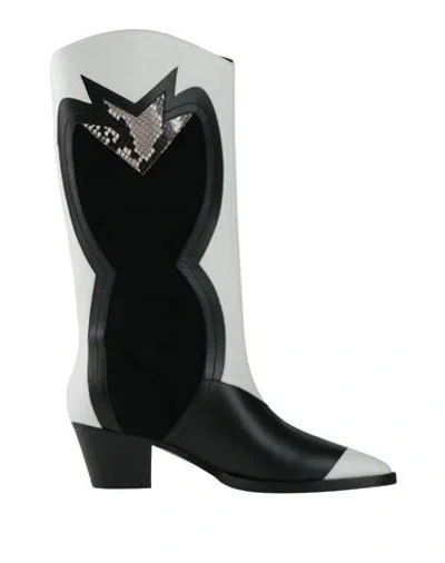 D·milano Woman Boot White Size 8 Calfskin