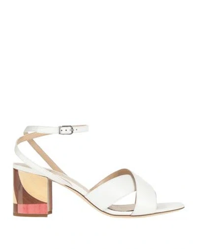 D·milano Woman Sandals Cream Size 11 Leather In White