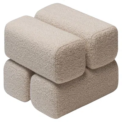 Pre-owned Dmitriy Kozinenko Ottoman Drova 4 - Soft Sculptural Seat, Pouf For Home, Upholstered Furniture In Brown