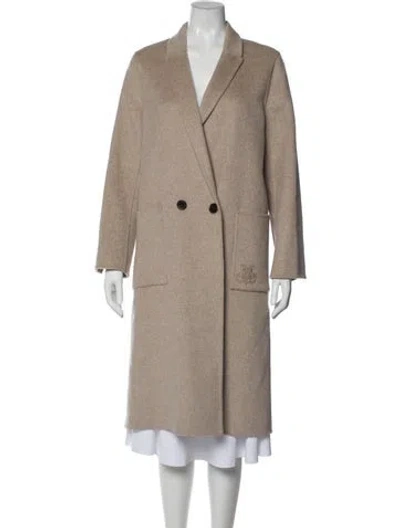 Pre-owned Dmn Cashmere Coat In Neutral