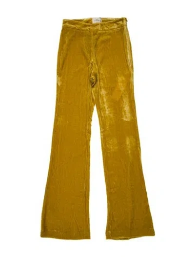 Pre-owned Dmn Flared Pants W/ Tags In Yellow