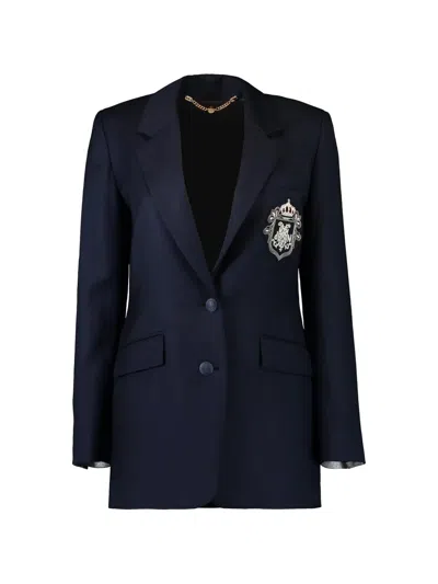 Dmn Paris Armand Button Embellished Blazer In Blue