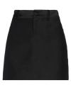 Dmn Paris Woman Mini Skirt Black Size 6 Virgin Wool, Silk, Elastane In Black