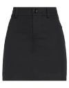 Dmn Paris Woman Mini Skirt Midnight Blue Size 6 Viscose, Elastane In Blue
