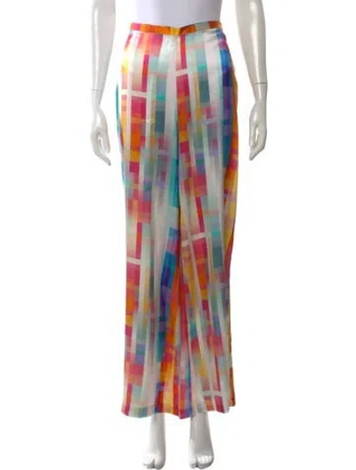 Pre-owned Dmn Silk Wide Leg Pants In Multi