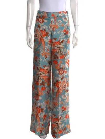 Pre-owned Dmn Silk Wide Leg Pants In Multicolor
