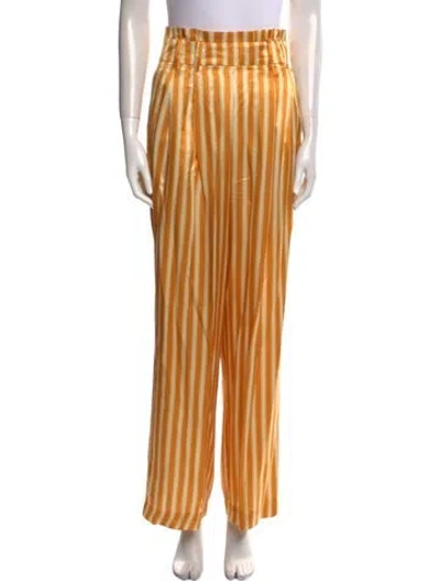 Pre-owned Dmn Striped Wide Leg Pants In Multi