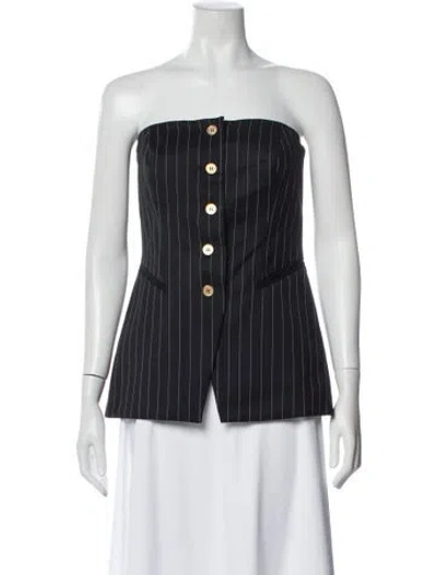 Pre-owned Dmn Virgin Wool Striped Top W/ Tags In Gray