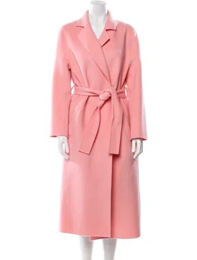 Pre-owned Dmn Virgin Wool Trench Coat In Pink