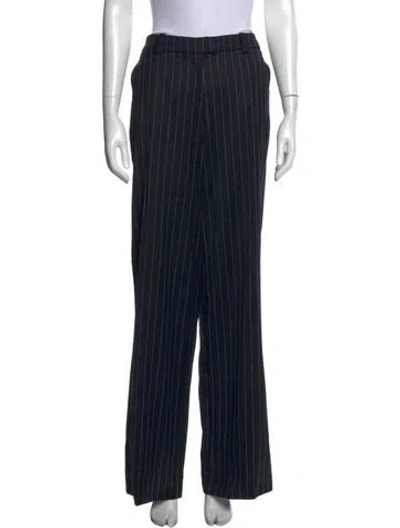 Pre-owned Dmn Virgin Wool Wide Leg Pants In Black
