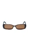 DMY BY DMY BILLY SUNGLASSES IN TRANSPARENT BROWN