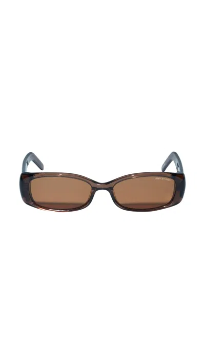 Dmy By Dmy Billy Sunglasses In Transparent Brown