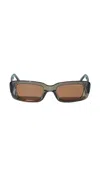 DMY BY DMY PRESTON SUNGLASSES IN OLIVE GREEN