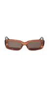 DMY BY DMY PRESTON TRANSPARENT SUNGLASSES IN AMBER