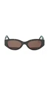DMY BY DMY QUIN CAT-EYE GLASSES IN BROWN