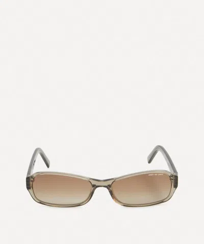 Dmy By Dmy Women's Juno Transparent Oyster Rectangular Sunglasses