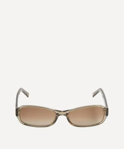 Dmy By Dmy Women's Juno Transparent Oyster Rectangular Sunglasses