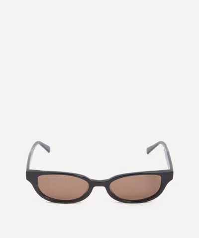 Dmy By Dmy Women's Romi Black Rectangular Sunglasses