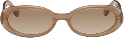 Dmy Studios Beige Valentina Sunglasses In Milky Almond