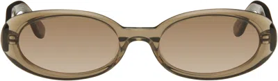 Dmy Studios Brown Valentina Sunglasses In Transparent Brown