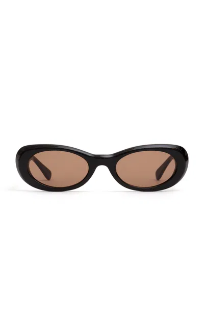 Dmy Studios Naomi Round-frame Acetate Sunglasses In Black