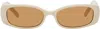Dmy Studios Ssense Exclusive Off-white Billy Sunglasses In Ivory