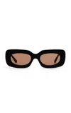 Dmy Studios Vivian Square-frame Acetate Sunglasses In Black