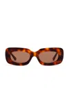 Dmy Studios Vivian Square-frame Acetate Sunglasses In Brown