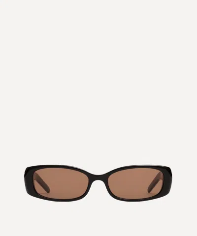 Dmy Studios Women's Billy Rectangle Black Sunglasses