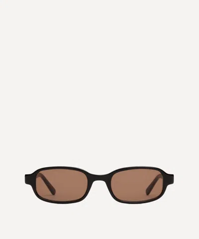 Dmy Studios Women's Margot Rectangle Black Sunglasses