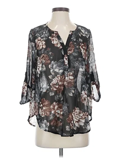 Pre-owned Dna Couture 3/4 Sleeve Blouse In Gray